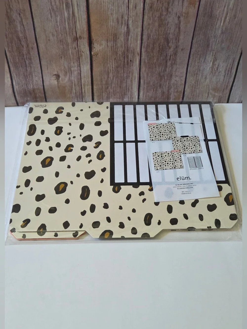 Elum. Set of 9 File Folders 18 Sticker Labels Included NIP
